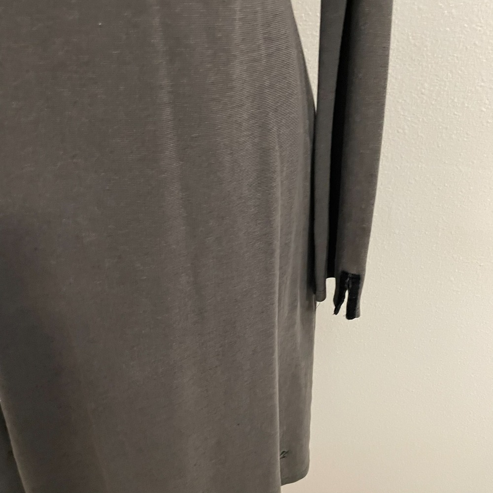 HORNY TOAD Womens Sz Medium Gray Long Sleeve Faux Surplice Dress Toad & Co - Picture 4 of 10